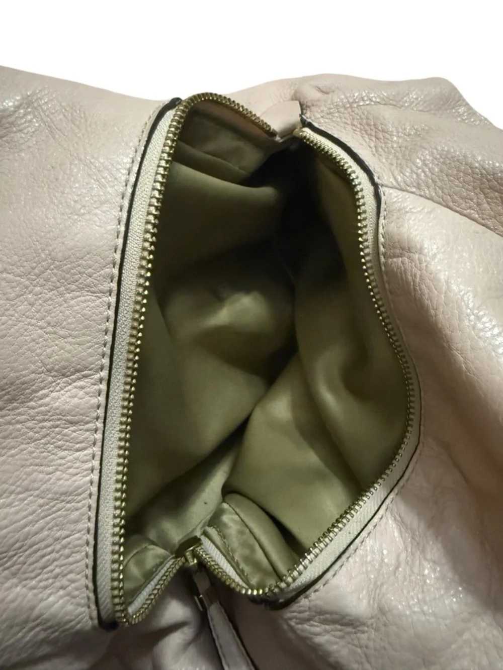 Coach Leather Hobo Shoulder Bag in Cream